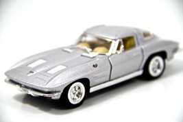 New 5&quot; 1963 Chevy Chevrolet Corvette Stingray Diecast Model Toy 1:36 Silver Gift - £12.79 GBP