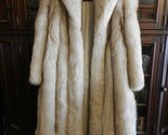 Vintage 1980s Woman's Natural Blue Fox Coat from Saga Select 48" Long Size 10 - $1,800.00