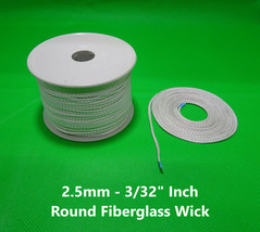 2.5mm - 3/32&quot; Inch Ø Round Fiberglass Wick Fibreglass FREE Worldwide Shi... - $15.59