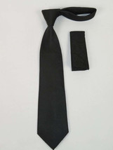 Men's Vito Rofolo From Italy Tie Hankie Gift Boxed 100% Silk VR-32 Black Paisley image 2
