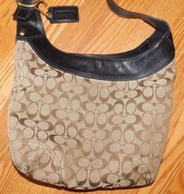 Coach Brown Signature Cross Body Bag Purse 12365 - $50.00