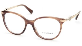 New Bvlgari 4143-B 5240 Gold Striped Br Eyeglasses Glasses 53-17-135 B44mm Italy - £137.05 GBP