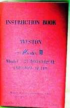 Weston Master II Instruction Booklet 16pgs (original booklet - £28.72 GBP