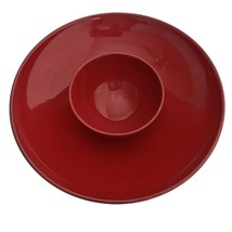 Waechtersbach Bowl Chip Dip Salsa Noble Excellence Germany 13&quot; Candy Red FLAW - $24.97