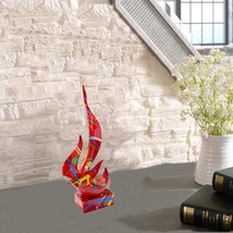 Sculpture abstract FLAME Modern Resin Statue Home Decor Colorfull - £62.92 GBP