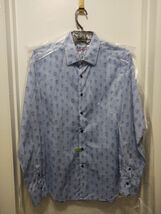 Robert Graham - Light Blue Long Sleeve - Men's Medium Button Down Classic Fit image 2