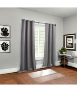 Set of Two 84&quot;  Silver Metallic Textured Window Panels - $3,611.93 MXN