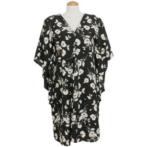 RALPH LAUREN Black Crepe Floral V-neck Ruffle Sleeve Shift Dress 3X - $79.99