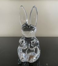 Daum Clear Crystal France 6 3/8&quot; Tall Rabbit Bunny Figurine - $147.51