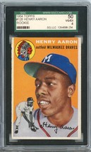 1954 Topps Henry Aaron Rookie #128 SGC 4 P1329 - $4,529.25