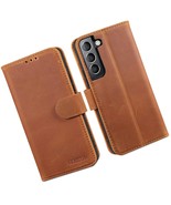 Wallet Case for Samsung Galaxy S22, Genuine Leather - - £86.45 GBP
