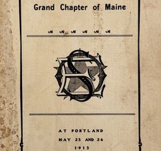 Order Of The Eastern Star 1915 Masonic WW1 Portland Maine Chapter Vol VI... - $69.99