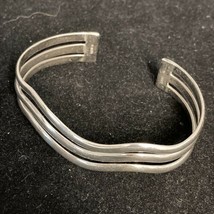 Sterling Silver Cuff Bracelet Mexico SU925 22.5g Fits 6” Wrist - £31.50 GBP