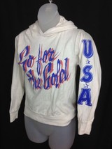 Vintage 80s  Hoodie Long Sleeve T-Shirt Go For the Gold USA Womens Small... - $12.34