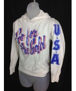 Vintage 80s  Hoodie Long Sleeve T-Shirt Go For the Gold USA Womens Small... - $12.34