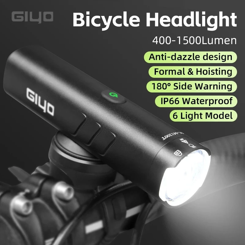 Giyo 400-1500LM Bicycle Front Lighting German Standard Headlamp Rotatable Lens - £19.51 GBP+