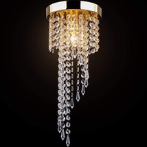 Crystal Ceiling Flush Mount Light Fixture Modern Chandelier Gold Hallway Steel - £31.52 GBP