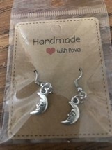 Half Moon Smile Designer Fashionable Earrings Hook Stainless Steel - $10.00