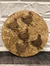 Vintage Lucite Acrylic Trivet Chickens Straw Farmhouse Cottage Core Cottagecore - £16.77 GBP