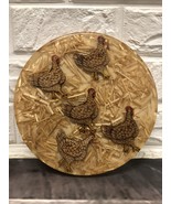Vintage Lucite Acrylic Trivet Chickens Straw Farmhouse Cottage Core Cott... - $23.50