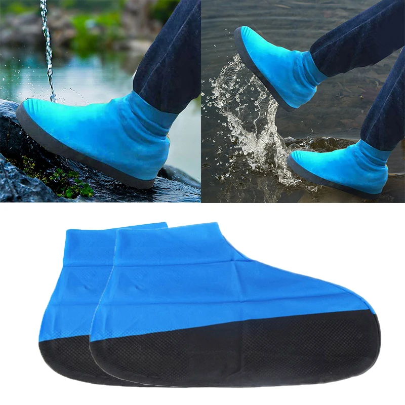 House Home Blue Thicken Shoe Cover Boots Cover For Outdoor Walking Wear-resistan - £19.98 GBP