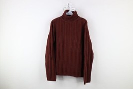 Vtg Y2K Gap Mens Medium Faded Heavyweight Cotton Ribbed Knit Turtleneck Sweater - $59.35