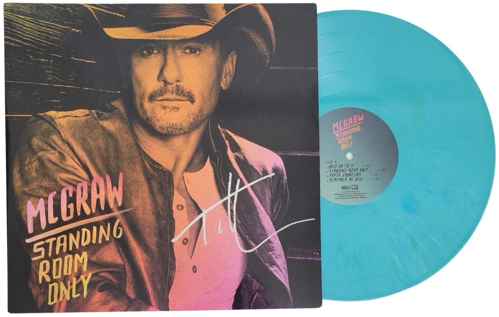 Tim McGraw signed Here on Earth album vinyl record exact proof COA autographed Star Tim McGraw signed Here on Earth album vinyl record exact proof COA autographed Star