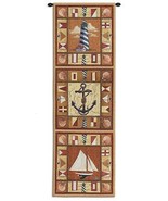 17x48 HARBOR ICONS Lighthouse Nautical Anchor Sailboat Tapestry Wall Han... - $79.20