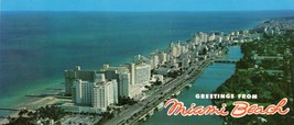 Vintage Miami Beach Unposted Panoramic Postcard Hotel Row Florida - £9.48 GBP
