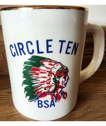 Vintage Boy Scouts Circle Ten Ceramic Mug BSA FLAW Please See Pictures - €8,11 EUR