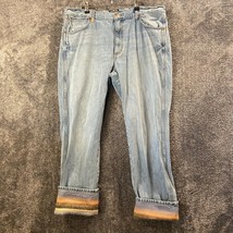 Pendleton Wrangler Jeans 38x30 Light Wash Western Limited Edition Wool Trim - $69.70