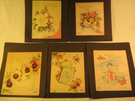 Lot of 5 Vintage GREETING CARDS 1930 - 1940s Birthday [Y79C2a] - £4.46 GBP