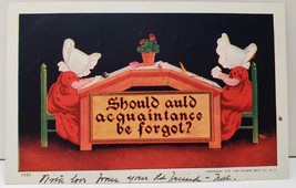 SunBonnet Children Should auld acquaintance be forgot 1906 Ullman Postcard E2 - £8.02 GBP