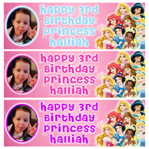 DISNEY PRINCESSES Personalised Birthday Banner - Birthday Party Banner -... - £3.74 GBP