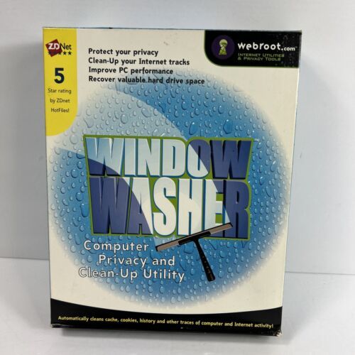 Webroot Window Washer - Computer Privacy and Clean-up Utility CD-Rom BOX ONLY - $4.95