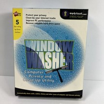 Webroot Window Washer - Computer Privacy and Clean-up Utility CD-Rom BOX... - £3.87 GBP