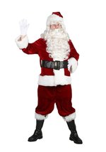 10 Pc Burgundy Velvet Complete Santa Suit Costume #799XL Halco Jacket Size 50-56 - £134.30 GBP