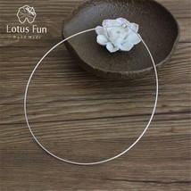 Lotus Fun Real 925 Sterling Silver Necklace Handmade Fine Jewelry Fashion Choker - £18.38 GBP