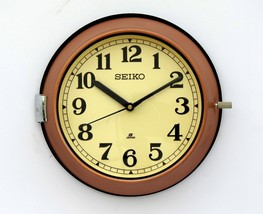 Vintage Maritime Seiko Wall Clock Slave Nautical Industrial Ship Clock Copper - $138.60