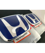 Blue Front+Rear Honda H Badge Emblem For 2016-2022 5DR CIVIC FC1 FK5 FK7... - $39.99