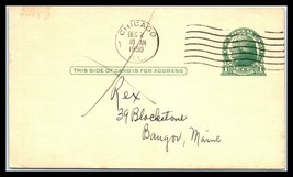 1950 US Postal Card - Chicago, Illinois to Bangor, Maine U4 - $2.96