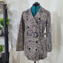 Walter by Walter Baker Animal Print Trench Coat 100% Cotton - Size Medium  - £50.60 GBP