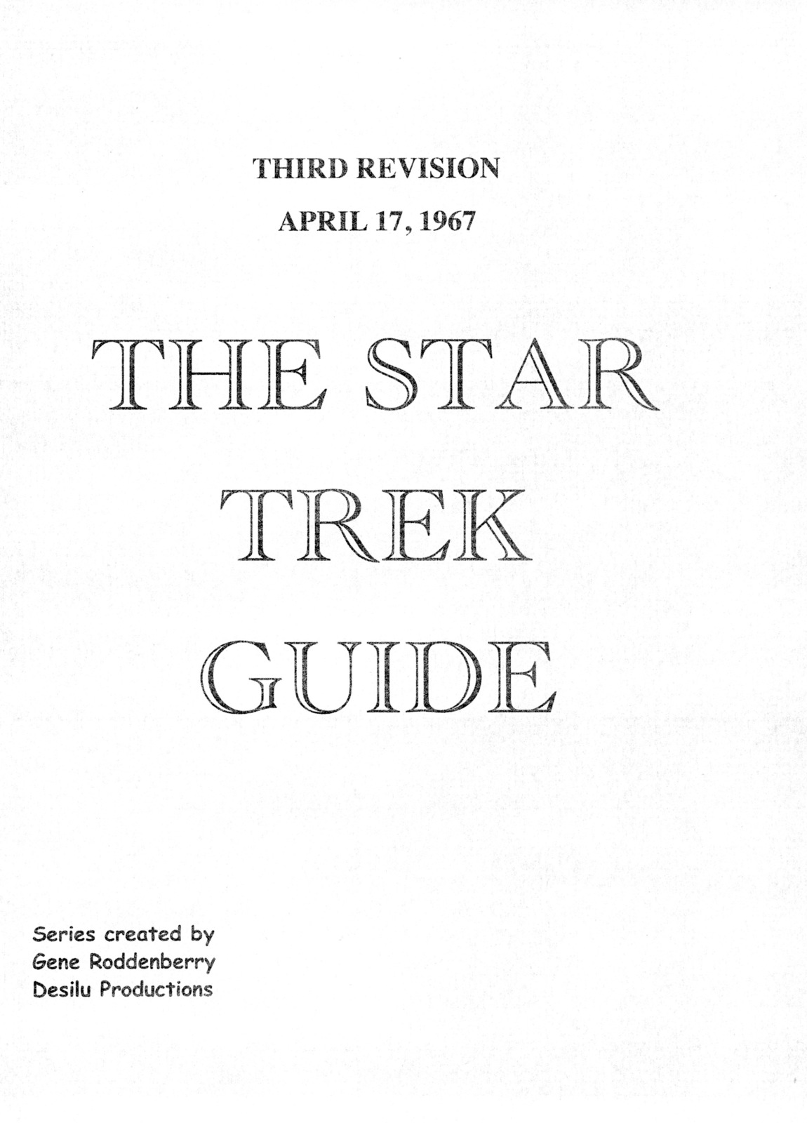 THE STAR TREK GUIDE revised 1967 original TV series writers handbook - $21.99