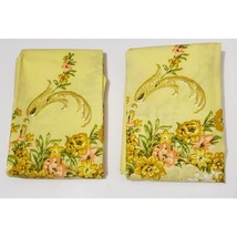 New Vintage No Iron Muslin 1970&#39;s Floral 2 King Pillowcases 18in x 41in  Unused - £18.98 GBP