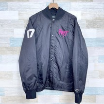 TRUKFIT Logo Bomber Jacket Black Snap Button Streetwear Lil Wayne Rare M... - £155.24 GBP
