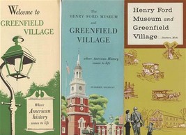 3 Ford Motor Company Greenfield Village Brochures &amp; Menu 1950s Dearborn ... - $37.62