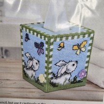 Mary Maxim Plastic Canvas Tissue Box Cover Kit Hippity Hop Bunny Rabbit ... - $19.35