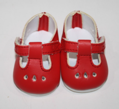 Corolle BeBe Baby Doll Red Mary Jane Shoes Heart White Soles 2.25&quot; Sneakers - $274.15 MXN