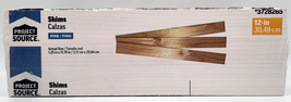 Pine Wood Shims 42 Ct Project Source 12 in 3728265 Split Resistant 1-1/4... - £11.99 GBP
