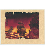 Limited Edition Art of Disney Parks Pirates of the Caribbean Ships Print... - $561.98 MXN